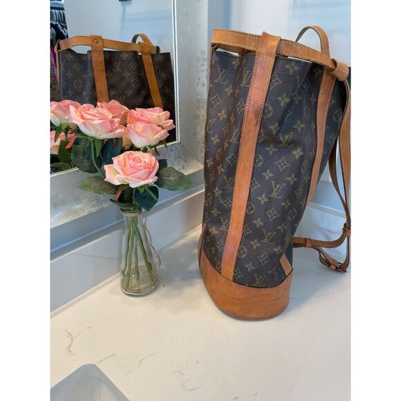 Louis Vuitton Authentic Randonnee PM Monogram Hobo Backpack Bag - Picture 6 of 15